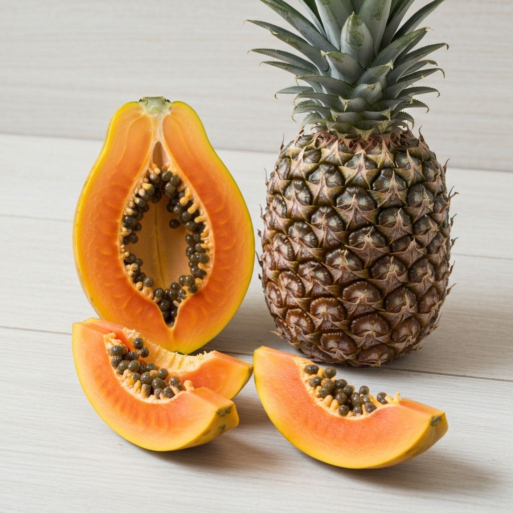 Papaya und Ananas mit Enzymen